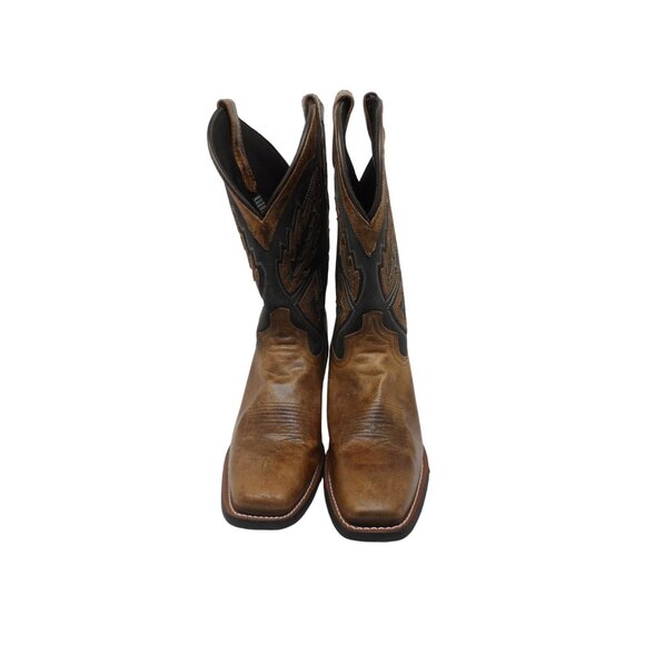 Laredo Men's 10" Seaver Square Toe Western Cowboy Boots 68328 Tan/Blue Size 9D - Picture 2 of 8